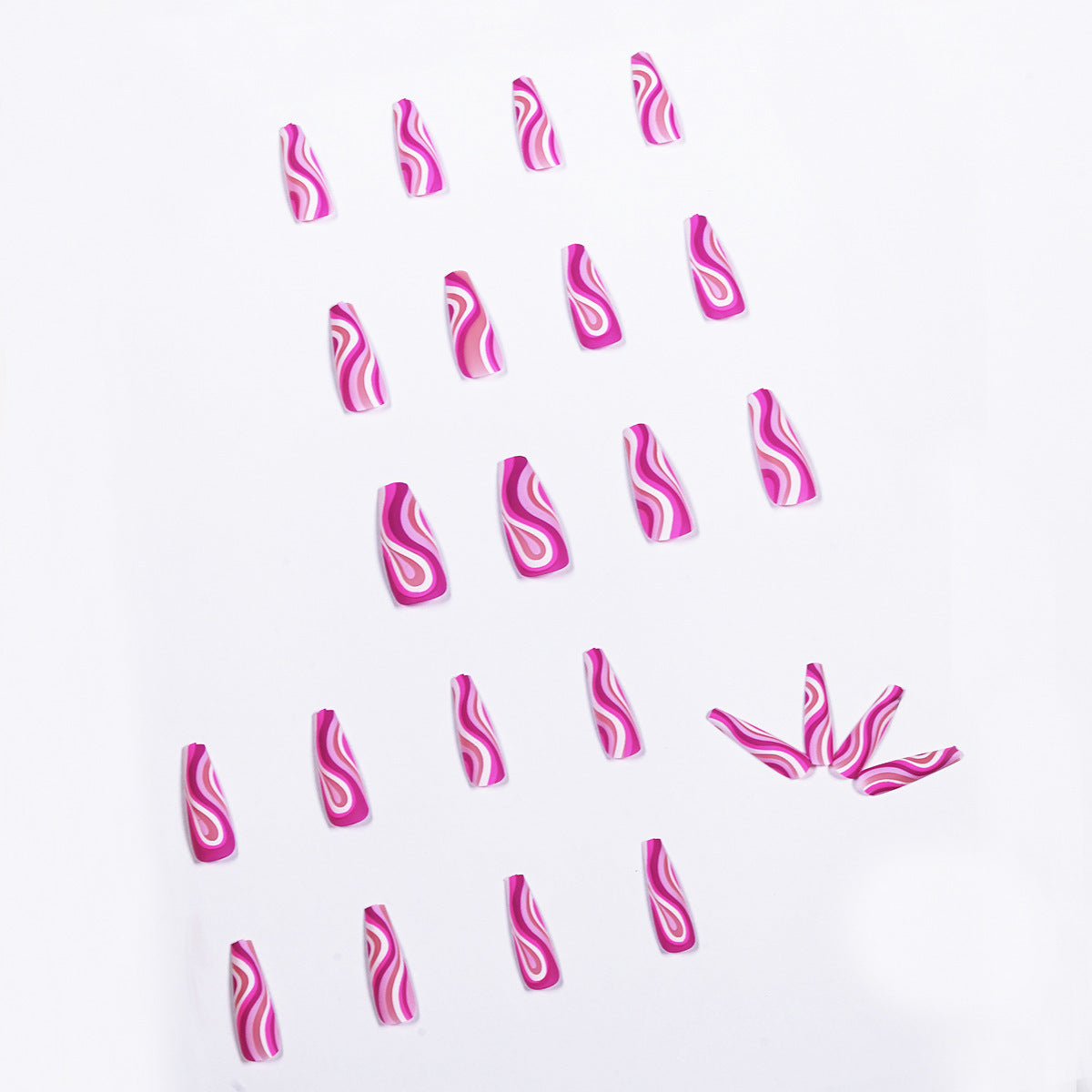LuxuryGlow 24-Piece Detachable Press-On Nails Set with Glue – Reusable & Stylish