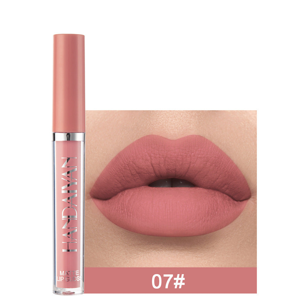 Labial líquido mate HANDAIYAN: antiadherente, resistente a las manchas y de larga duración.