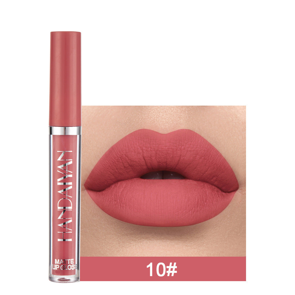 Labial líquido mate HANDAIYAN: antiadherente, resistente a las manchas y de larga duración.