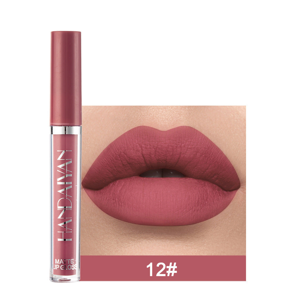 Labial líquido mate HANDAIYAN: antiadherente, resistente a las manchas y de larga duración.