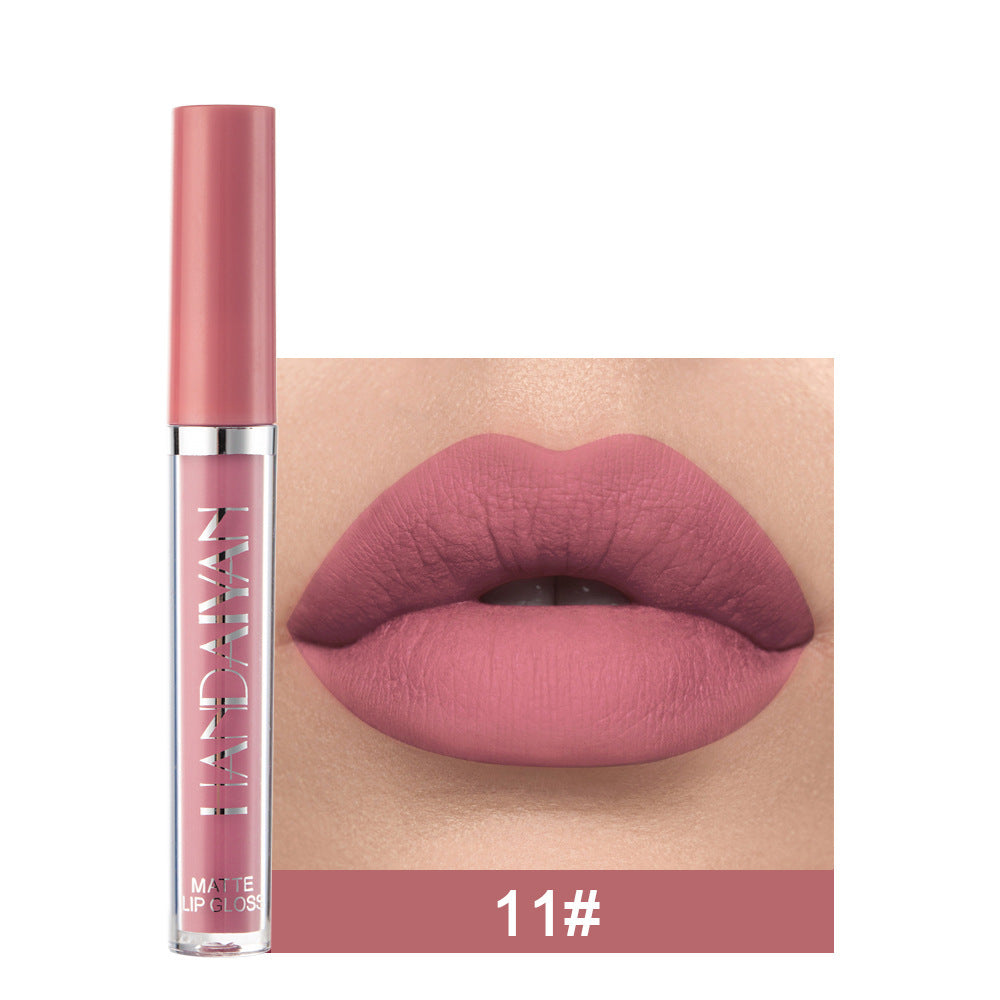 Labial líquido mate HANDAIYAN: antiadherente, resistente a las manchas y de larga duración.