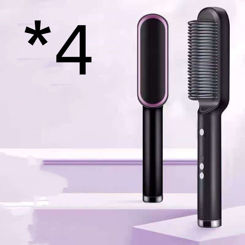 LuxuryGlow 2-in-1 Hair Straightener & Hot Comb – Negative Ion Curling Brush