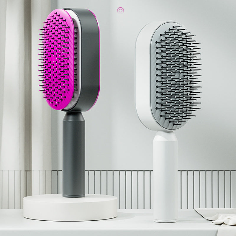 LuxuryGlow 3D Self-Cleaning Hair Growth Comb – Scalp Massage Brush for Women