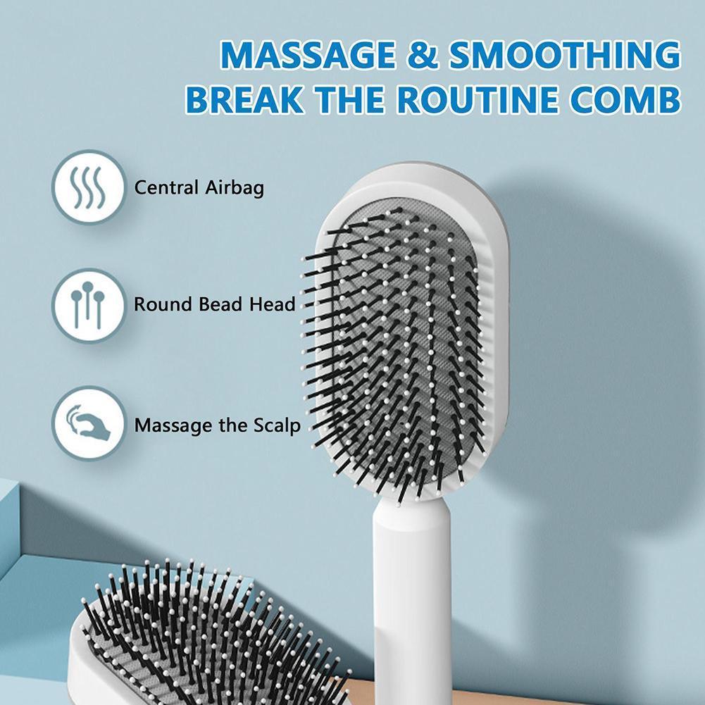 LuxuryGlow 3D Self-Cleaning Hair Growth Comb – Scalp Massage Brush for Women