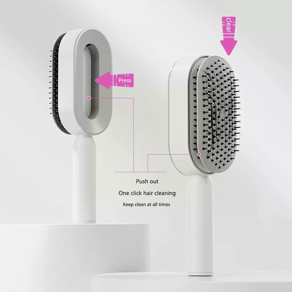 LuxuryGlow 3D Self-Cleaning Hair Growth Comb – Scalp Massage Brush for Women