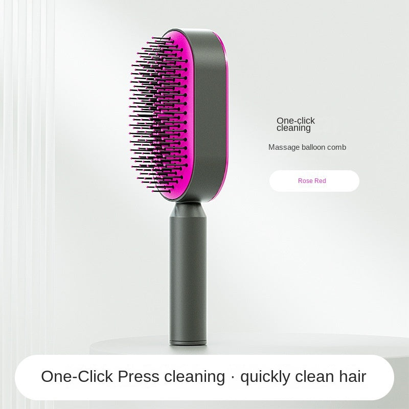 LuxuryGlow 3D Self-Cleaning Hair Growth Comb – Scalp Massage Brush for Women