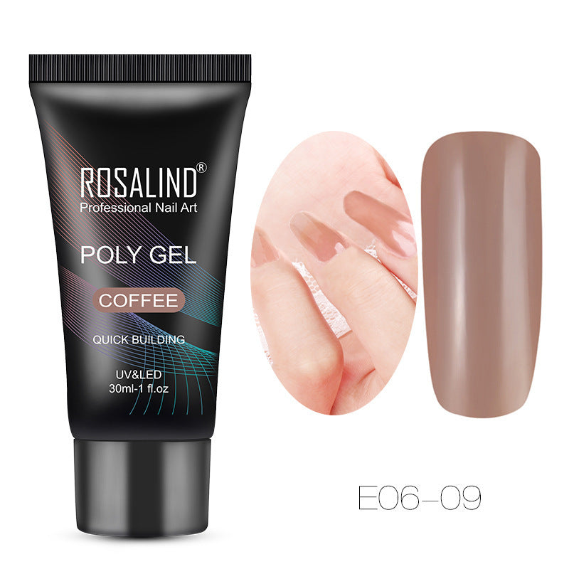Gel para extensiones de uñas ROSALIND Crystal: fototerapia UV de larga duración (30 ml)
