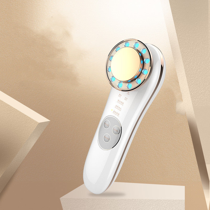جهاز تدليك شد الوجه والبشرة 7 في 1 من LuxuryGlow مع تقنية LED وEMS