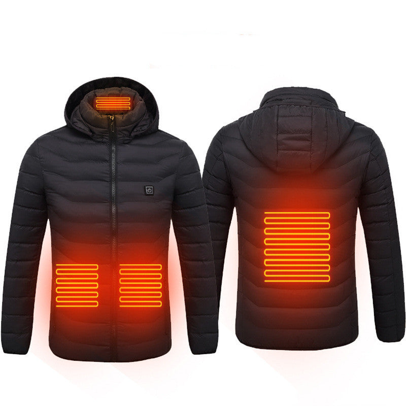 New Heated Jacket Coat USB Electric Jacket Cotton Coat Heater Thermal Clothing Heating Vest Men's Clothes Winter - LUXURY GLOW