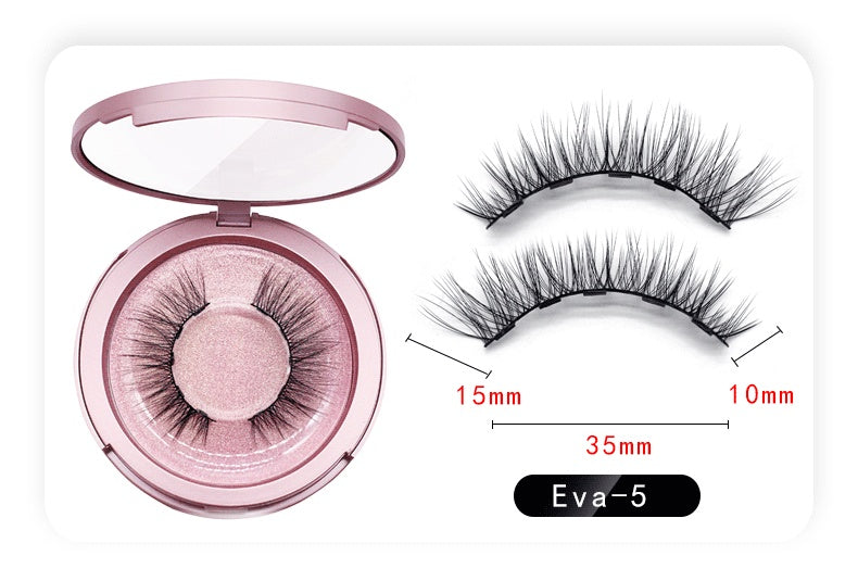 LuxuryGlow MAGNI™ Magnetic Eyeliner & Eyelashes Set – 5 Pairs, Tweezers & Mirror Case