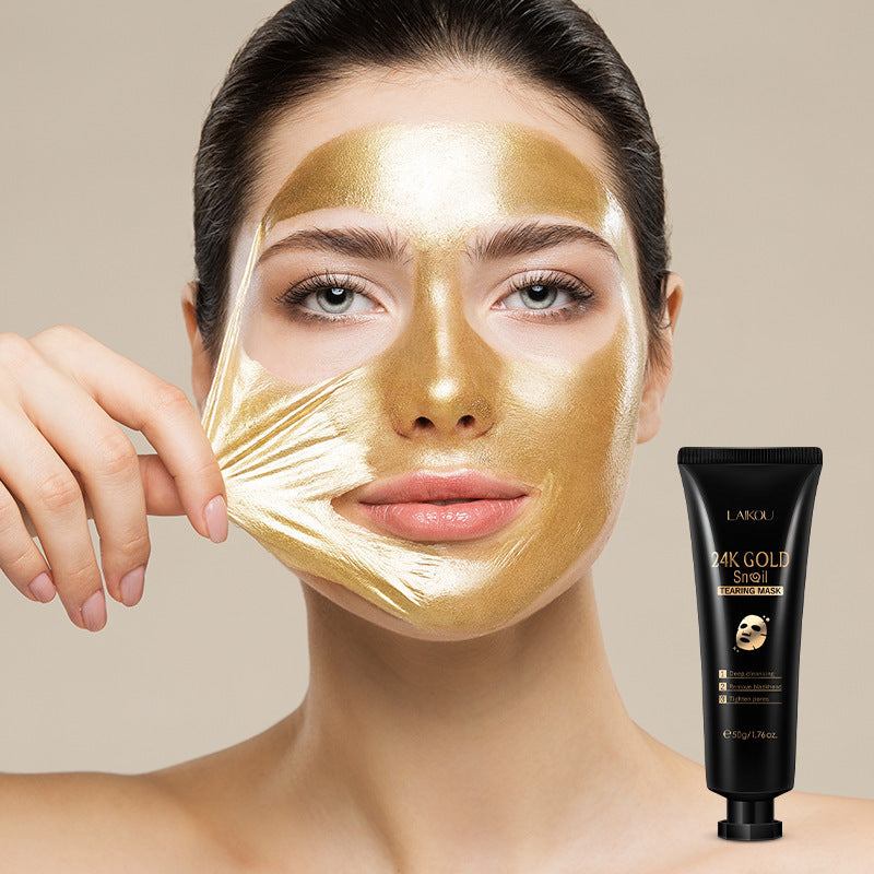 Mascarilla facial desprendible LAIKOU Gold Foil Snail: hidratación profunda y rejuvenecimiento de la piel (50 g)