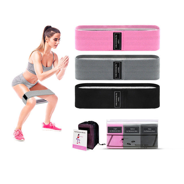 LuxuryGlow Fabric Resistance Bands Set – Non-Slip Booty Bands for Glutes & Legs
