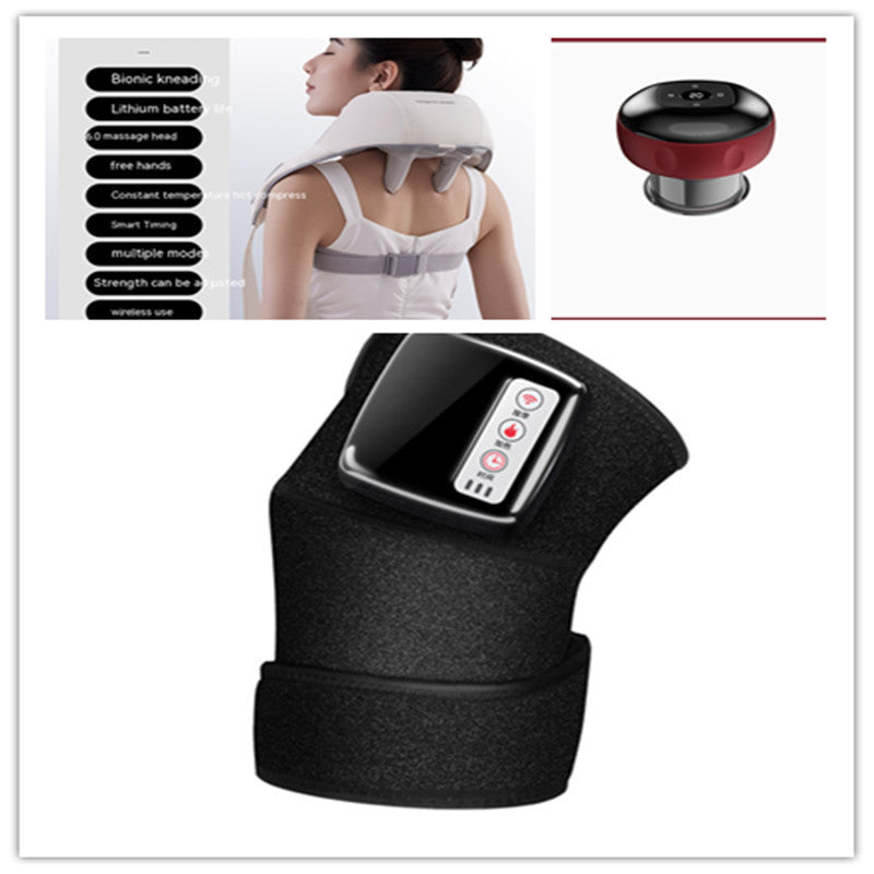 LuxuryGlow Electric Heating Knee Massager – Infrared Vibration Therapy Wrap for Pain Relief