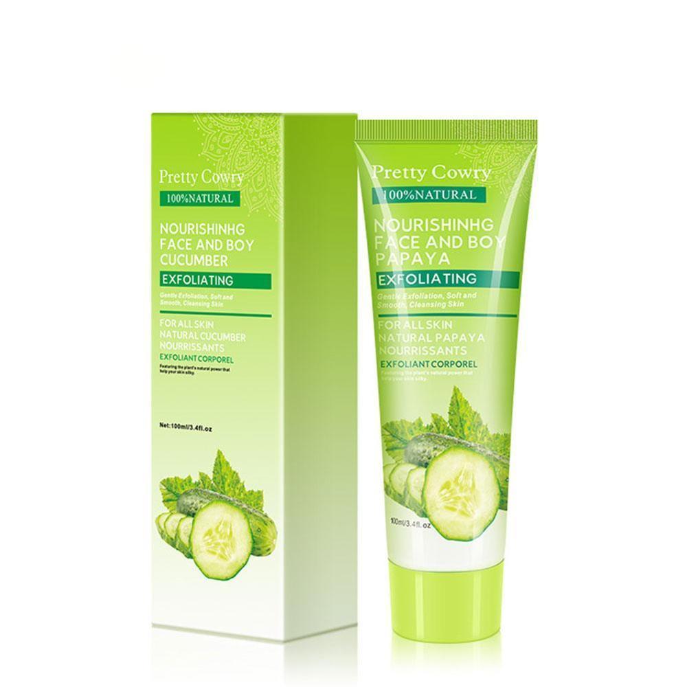 Pretty Cowry Exfoliating Gel Cream with Papaya, Cucumber & Coconut – 100ml