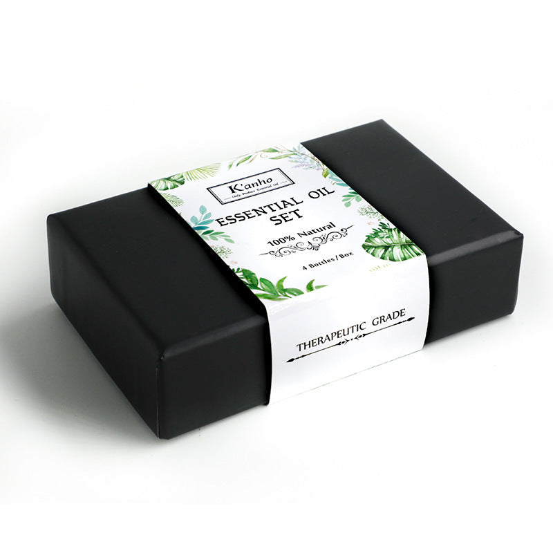Set de 4 aceites esenciales K'anho: lavanda y manzanilla para masajes relajantes y aromaterapia