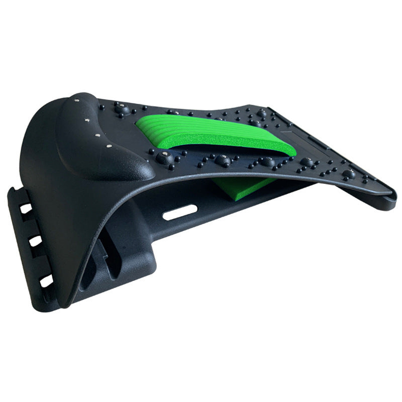 LuxuryGlow Adjustable Lumbar Back Stretcher & Massager for Pain Relief and Posture Correction