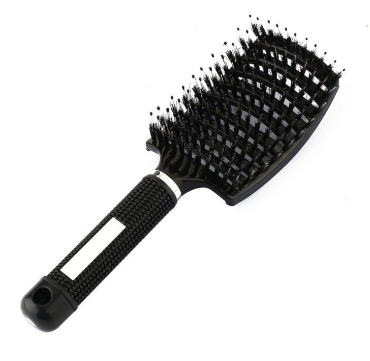 Cepillo desenredante antienredos LuxuryGlow: masajeador del cuero cabelludo y peine de cerdas para mujeres