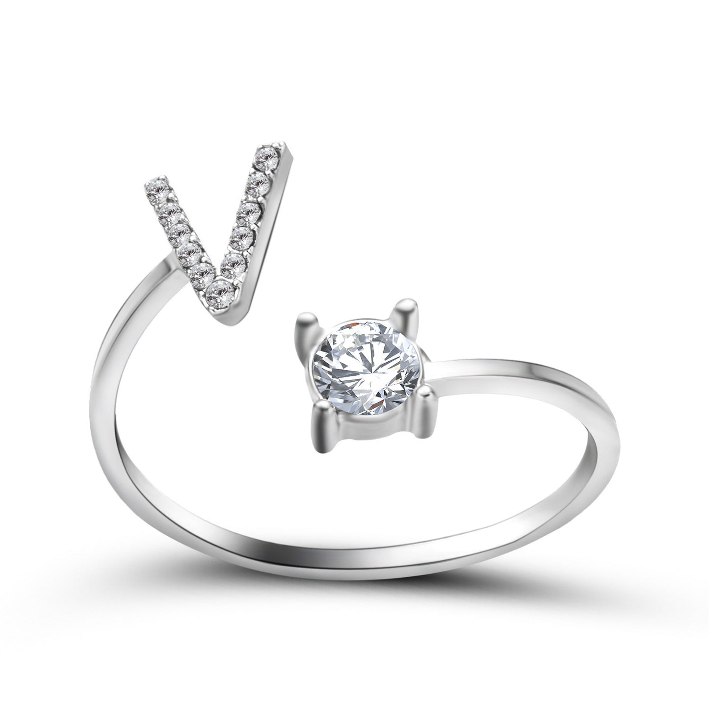 New Design Adjustable 26 Initial Letter Ring Fashion Jewelry For Women Simple Elegant Jewelry - LUXURY GLOW