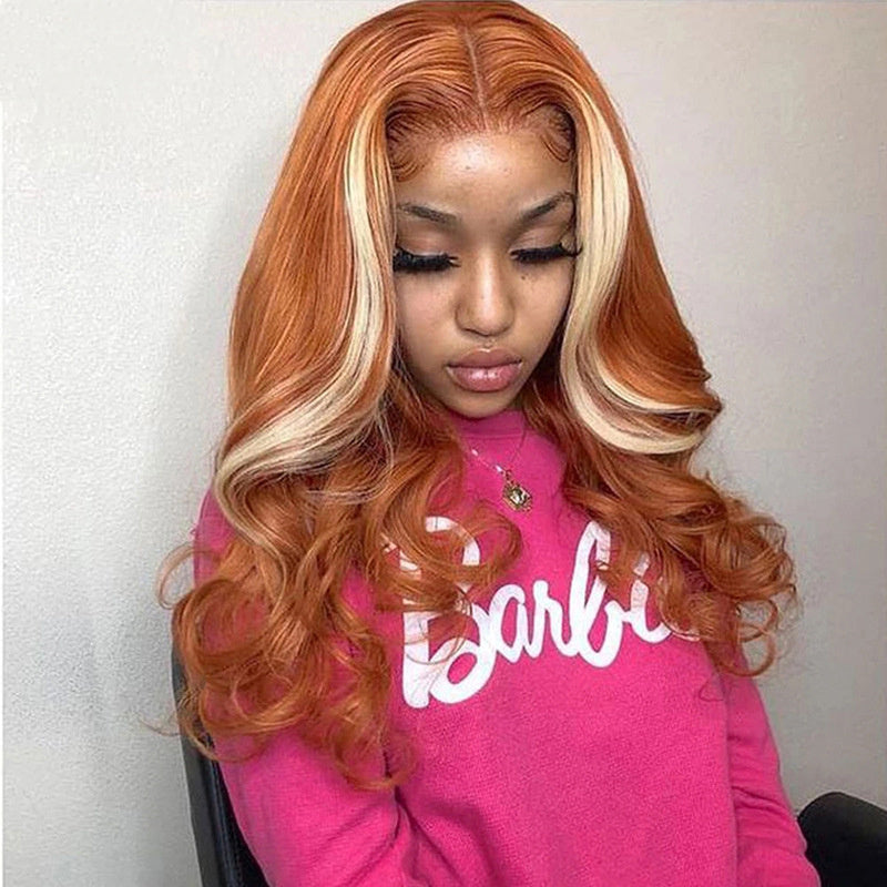 LuxuryGlow 4x4 Hand-Woven Human Hair Wig with Highlights – Natural Look & Dyeable