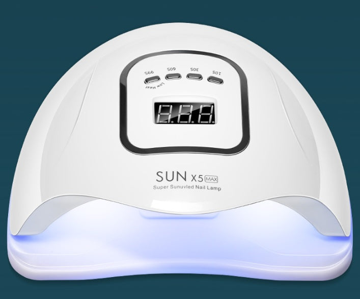 Lámpara de uñas UV LED LuxuryGlow de 120 W: secador de esmalte de gel de secado rápido con temporizador