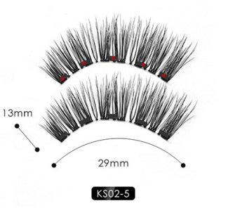 LuxuryGlow MAGNI™ Magnetic Eyeliner & Eyelashes Set – 5 Pairs, Tweezers & Mirror Case
