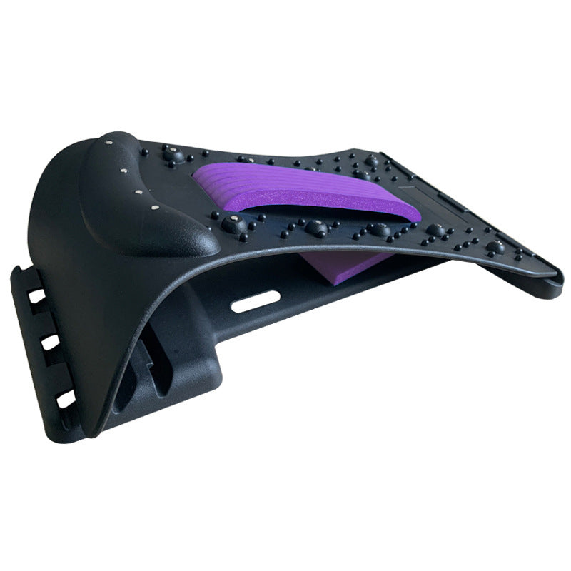 LuxuryGlow Adjustable Lumbar Back Stretcher & Massager for Pain Relief and Posture Correction