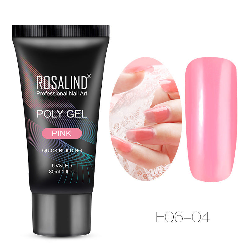 Gel para extensiones de uñas ROSALIND Crystal: fototerapia UV de larga duración (30 ml)
