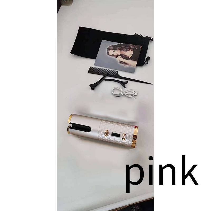 مكواة تجعيد الشعر الذكية القابلة لإعادة الشحن عبر USB من LuxuryGlow - 6 درجات حرارة