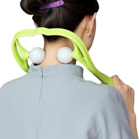 LuxuryGlow Pressure Point Neck & Shoulder Massager – Handheld 3D Roller Therapy Tool