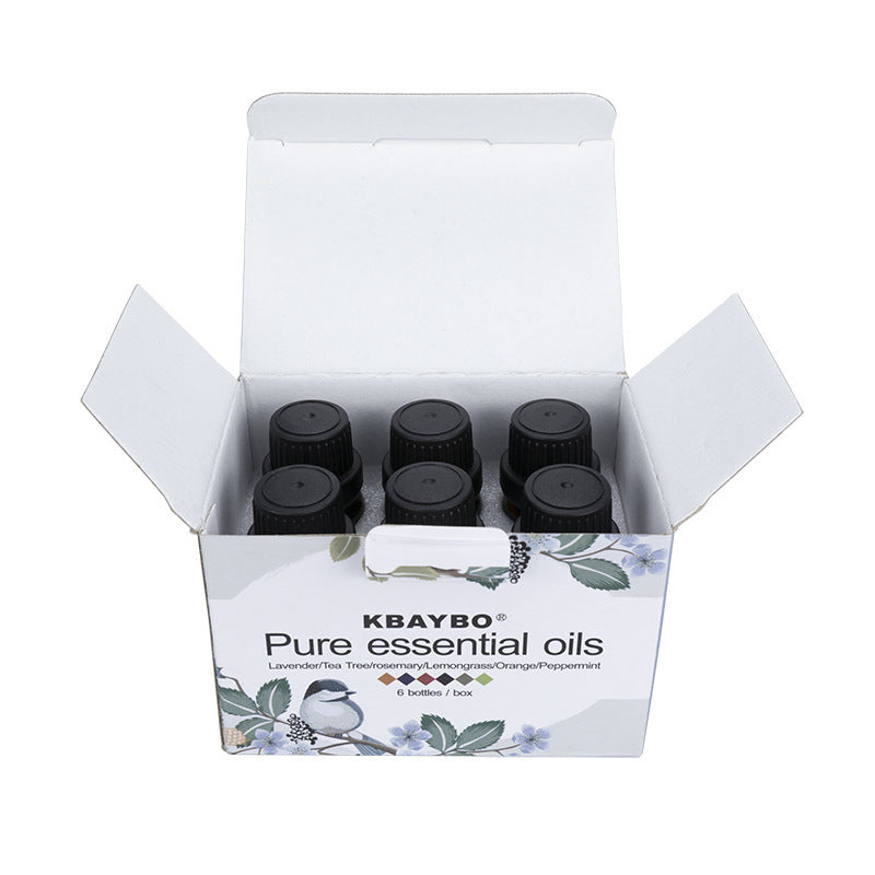 KBAYBO Essential Oils 6-Piece Set – 100% Pure Aromatherapy Oils Kit (10ml Each)