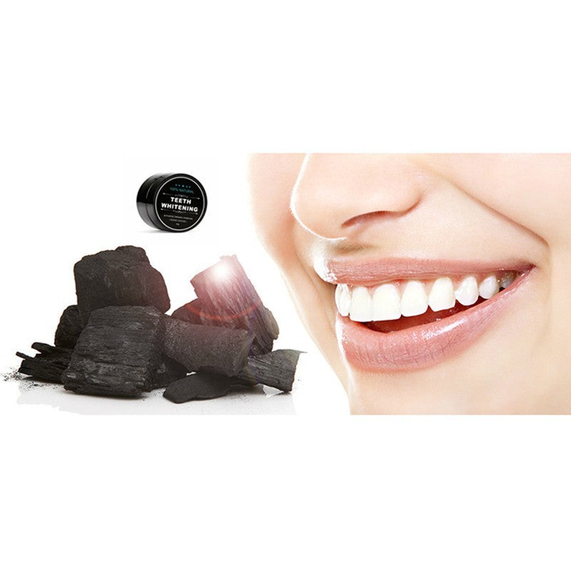 Polvo blanqueador dental de carbón activado LuxuryGlow: quitamanchas natural a base de coco
