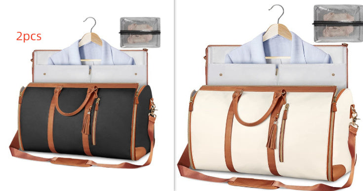 Large Capacity Travel Duffle Bag Women's Handbag Folding Suit Bag Waterproof Clothes Totes - LUXURY GLOW