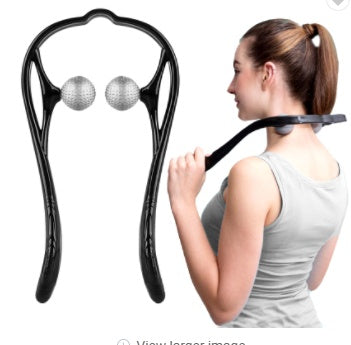 LuxuryGlow Pressure Point Neck & Shoulder Massager – Handheld 3D Roller Therapy Tool