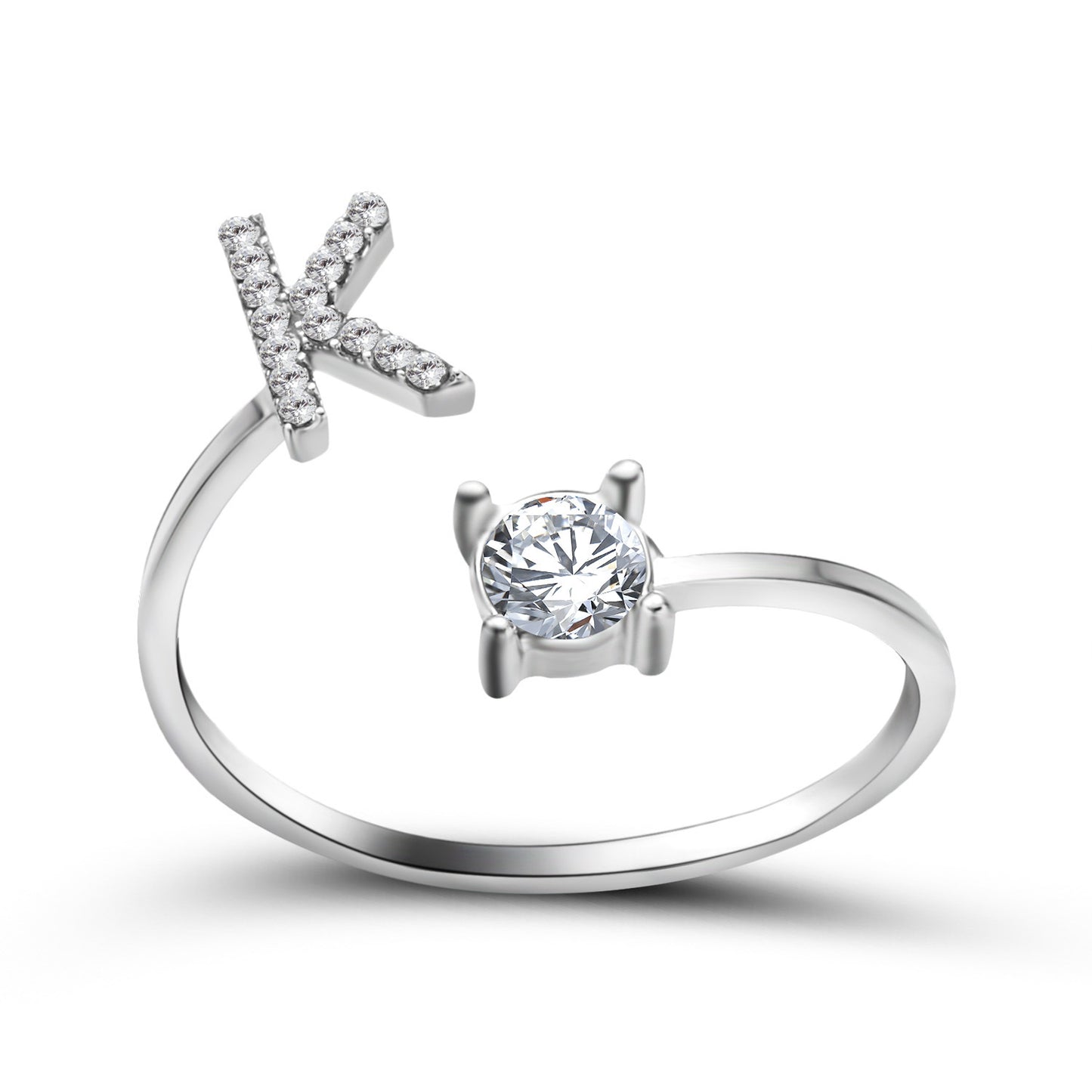New Design Adjustable 26 Initial Letter Ring Fashion Jewelry For Women Simple Elegant Jewelry - LUXURY GLOW