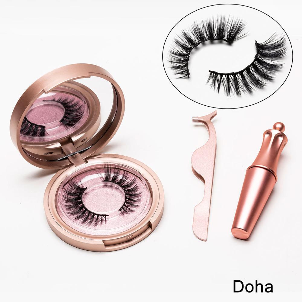 LuxuryGlow MAGNI™ Magnetic Eyeliner & Eyelashes Set – 5 Pairs, Tweezers & Mirror Case