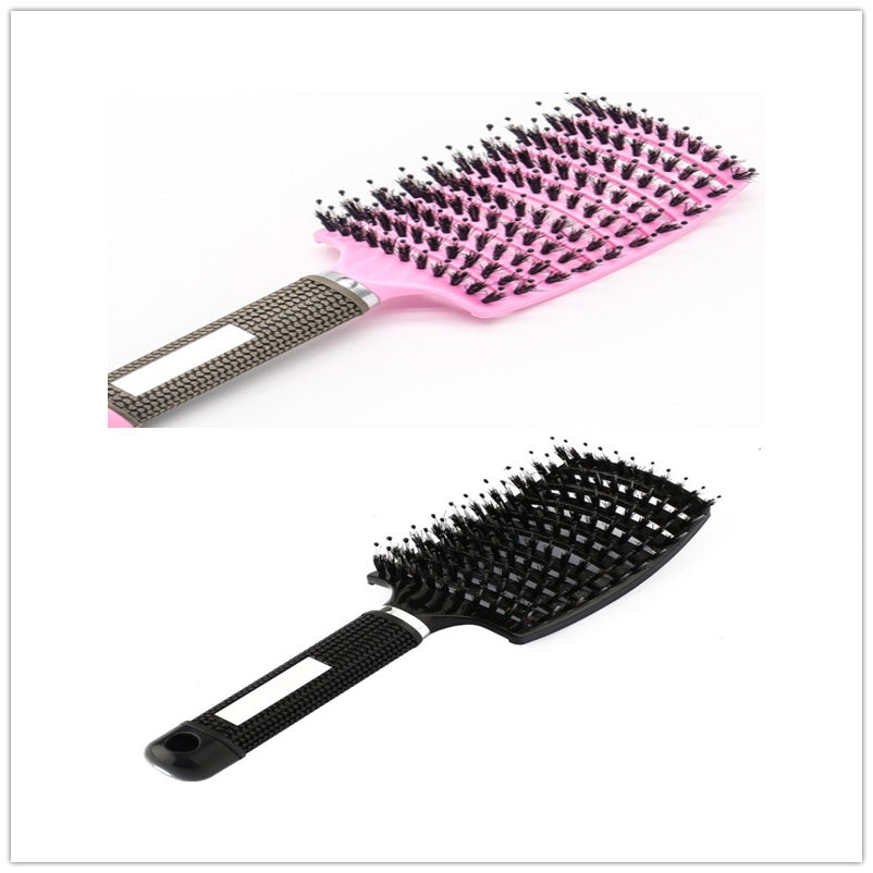 Cepillo desenredante antienredos LuxuryGlow: masajeador del cuero cabelludo y peine de cerdas para mujeres