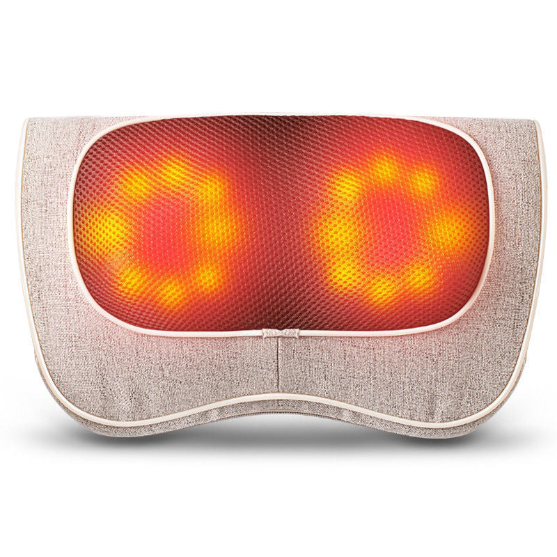 Almohada masajeadora cervical LuxuryGlow: amasamiento infrarrojo y terapia de calor