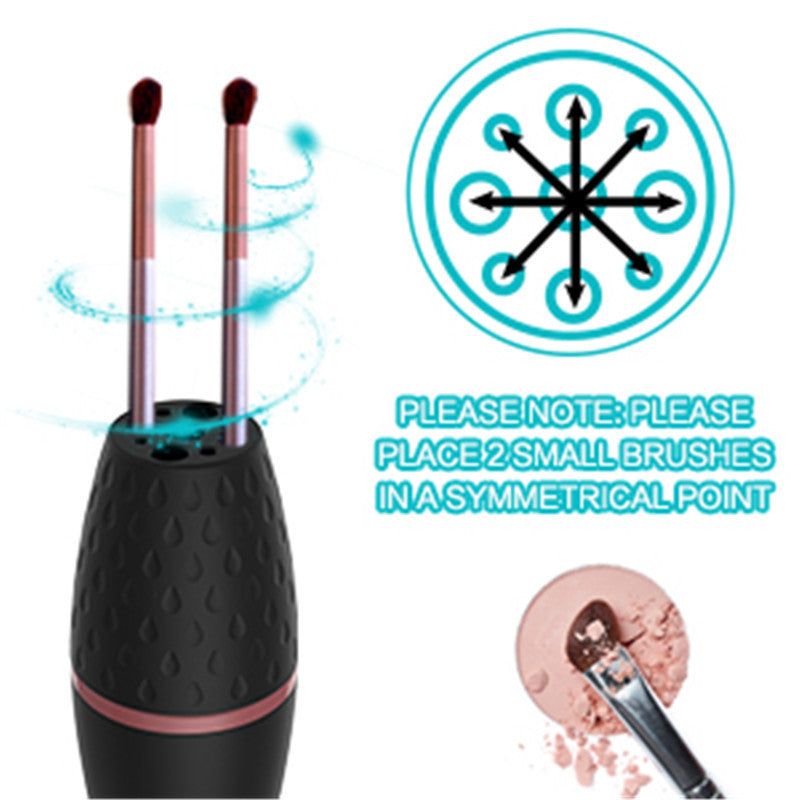 Limpiador de brochas de maquillaje eléctrico LuxuryGlow: herramienta giratoria recargable de secado rápido