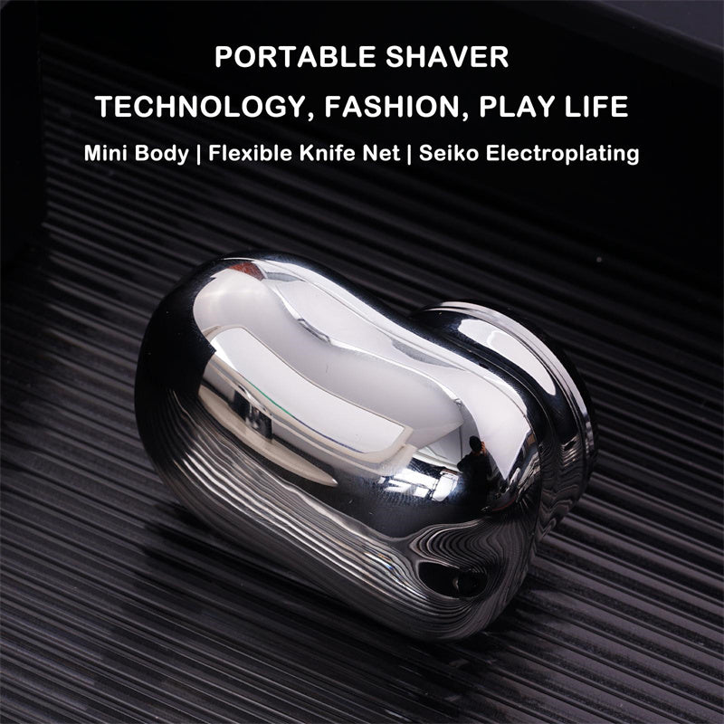Afeitadora eléctrica portátil USB LuxuryGlow Mini para hombres y mujeres: afeitadora inalámbrica para uso en seco y húmedo