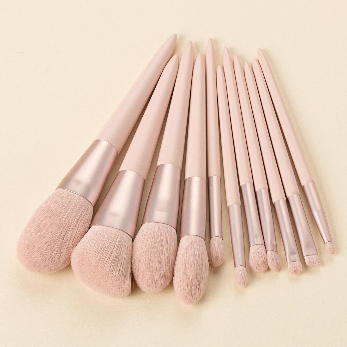 LuxuryGlow 11-Piece Pink Makeup Brush Set with Ribbon Bag – Soft Beauty Kit for Girls