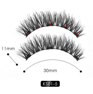 LuxuryGlow MAGNI™ Magnetic Eyeliner & Eyelashes Set – 5 Pairs, Tweezers & Mirror Case