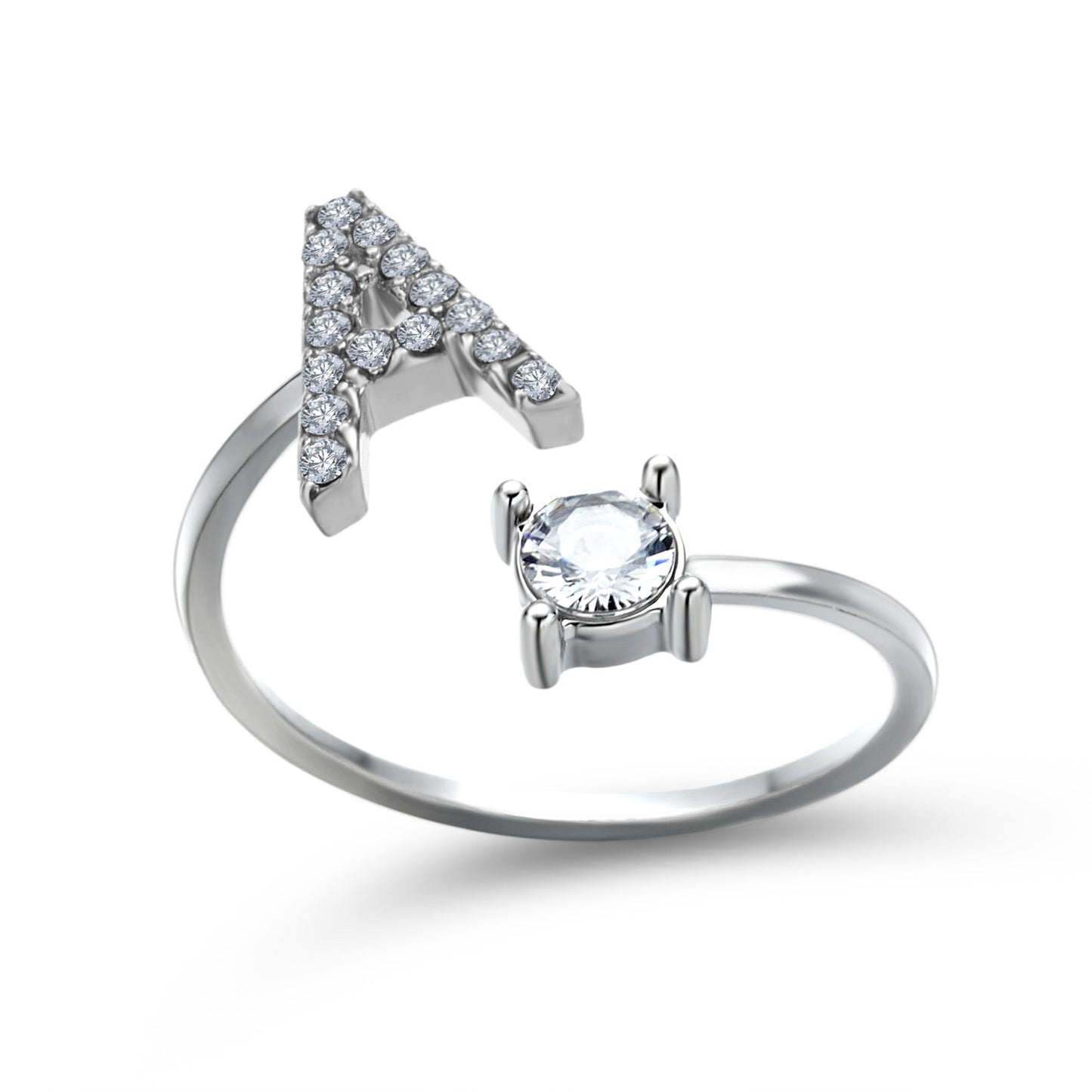 New Design Adjustable 26 Initial Letter Ring Fashion Jewelry For Women Simple Elegant Jewelry - LUXURY GLOW