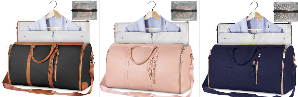 Large Capacity Travel Duffle Bag Women's Handbag Folding Suit Bag Waterproof Clothes Totes - LUXURY GLOW