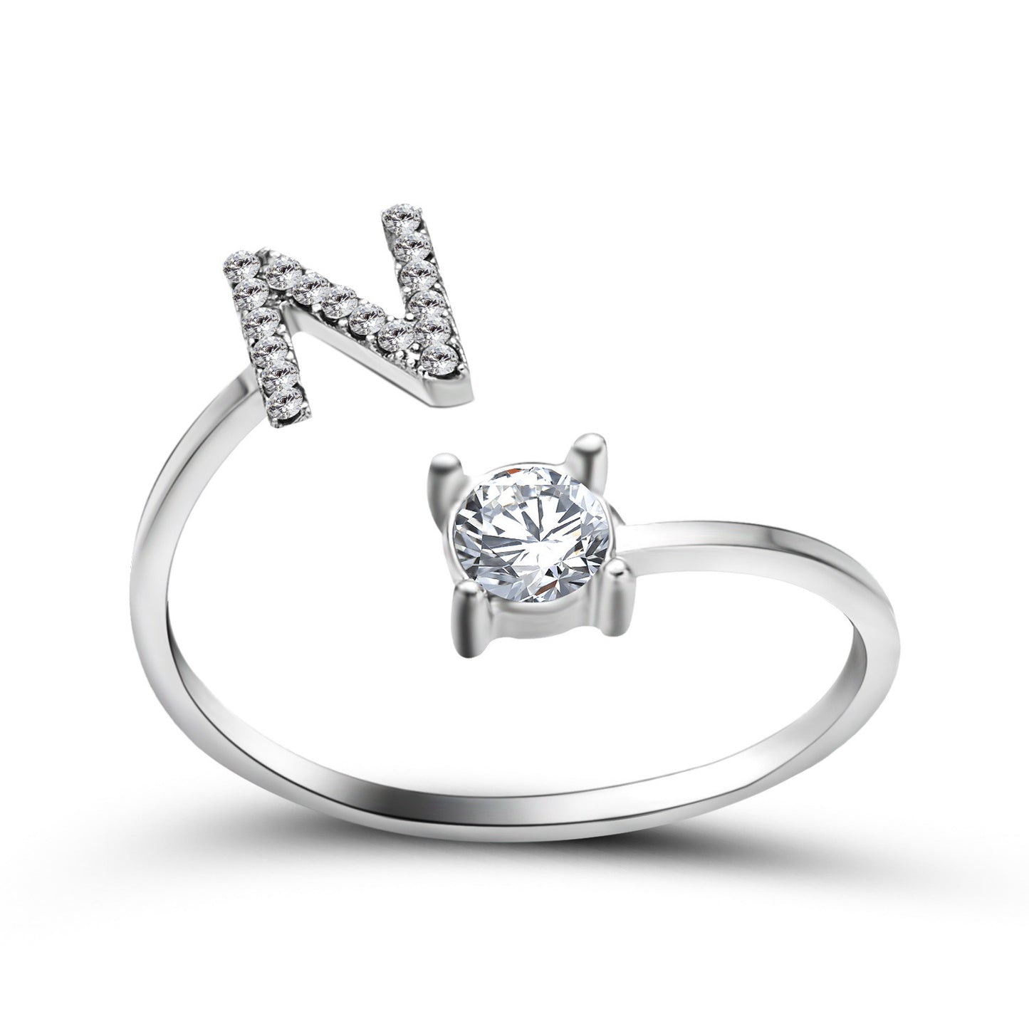 New Design Adjustable 26 Initial Letter Ring Fashion Jewelry For Women Simple Elegant Jewelry - LUXURY GLOW