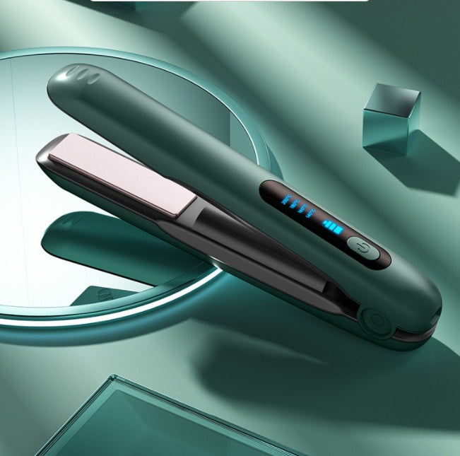 Plancha y rizador de pelo inalámbrico LuxuryGlow: 2 en 1 con USB