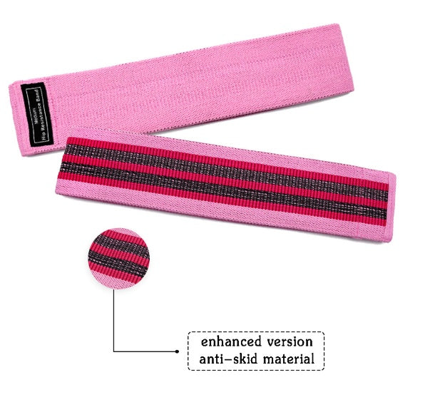 LuxuryGlow Fabric Resistance Bands Set – Non-Slip Booty Bands for Glutes & Legs