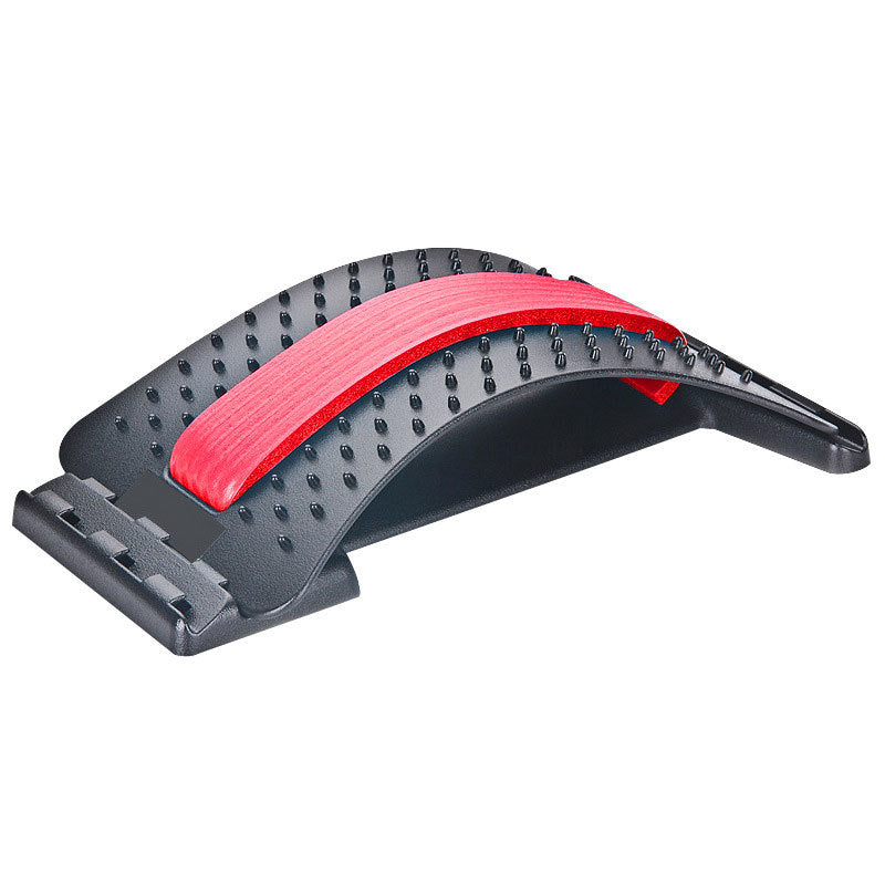 LuxuryGlow Adjustable Lumbar Back Stretcher & Massager for Pain Relief and Posture Correction