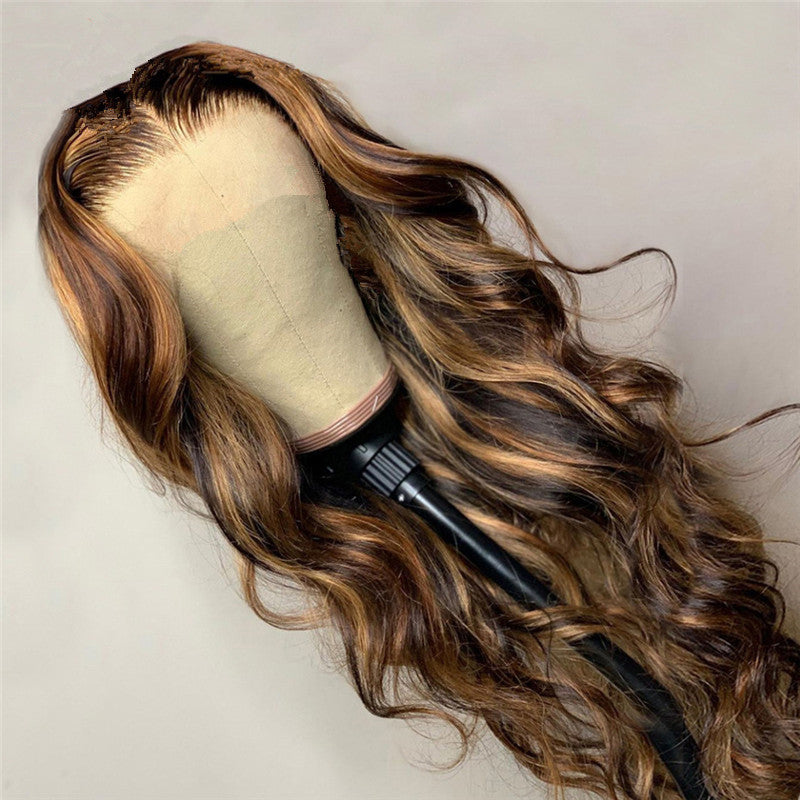 LuxuryGlow Women's Long Curly Synthetic Wig – Natural Look, Heat-Resistant Rose Net Cap