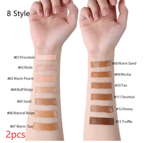 Base de maquillaje líquida LANGMANNI Oil-Control – Corrector mate de cobertura total (13 tonos)