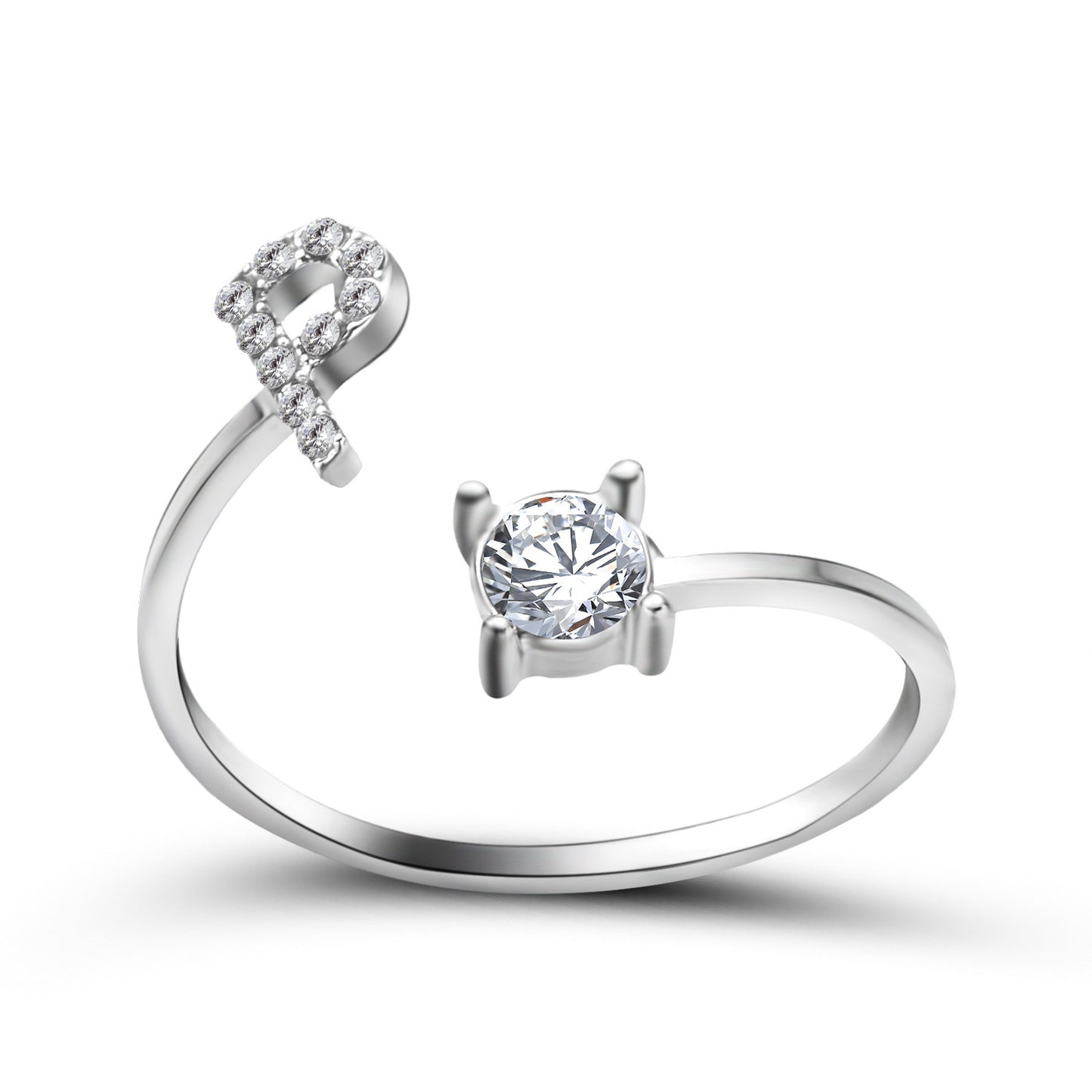New Design Adjustable 26 Initial Letter Ring Fashion Jewelry For Women Simple Elegant Jewelry - LUXURY GLOW